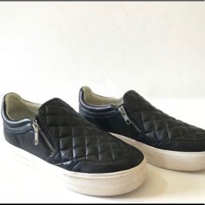 ASH Jodie Slip On Sneakers Black Quilted 38 Shoe🖤